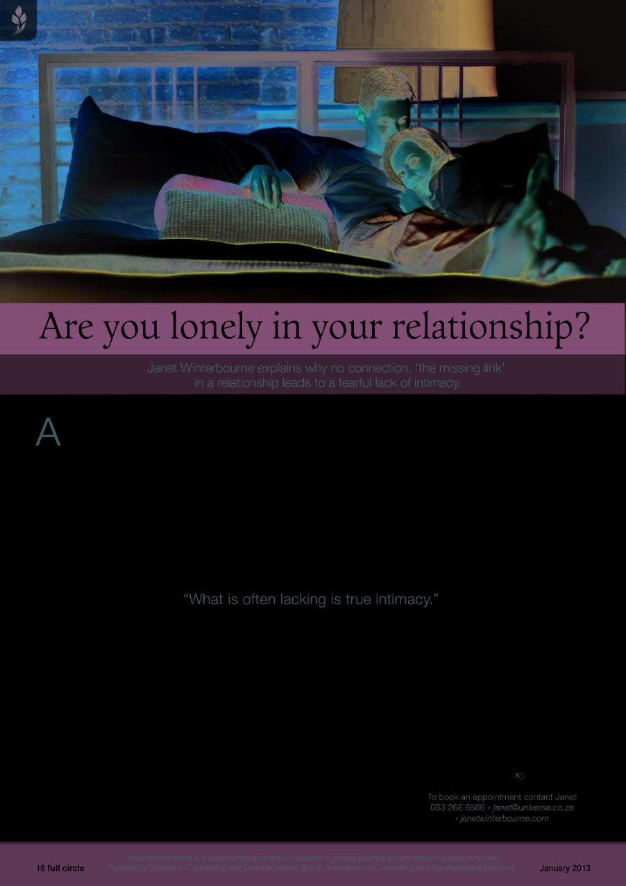 Are you lonely in your relationships Psychologist Cape Town